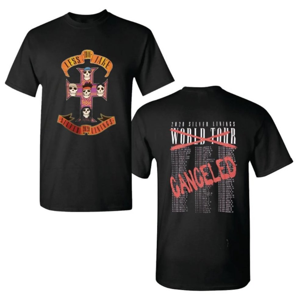 NEW! Less Than Jake (Guns n' Roses style) World Tour 2020 Medium (charcoal grey)